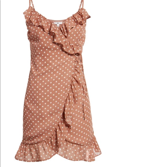bp Dresses & Skirts - BP Polka Dot Ruffle Wrap Dress